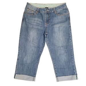 FADED GLORY cuffed capri jeans 12